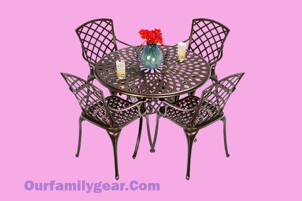 Cast Aluminum Bistro Table Set