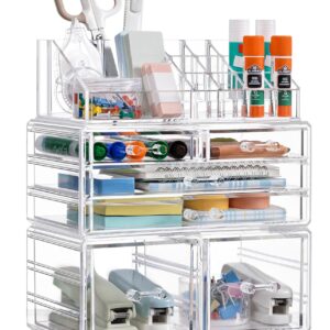 Makeup Organizer 3 Pieces Acrylic Cosmetic Storage