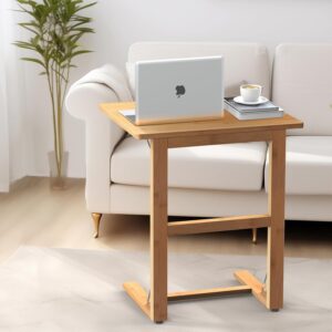 Stylish Tatub 24'' Bamboo C Shaped TV Tray Table