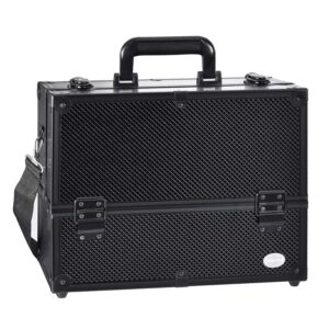 Makeup Storage Organizer Box with Lock and Compartments