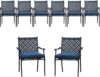 Super LOKATSE HOME 8 Piece Outdoor Patio Dining Chair Set
