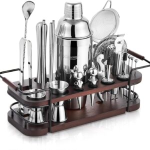 KITESSENSU Cocktail Shaker Set with Stand