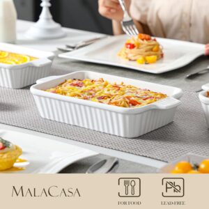 MALACASA Ceramic Baking Dishes Set
