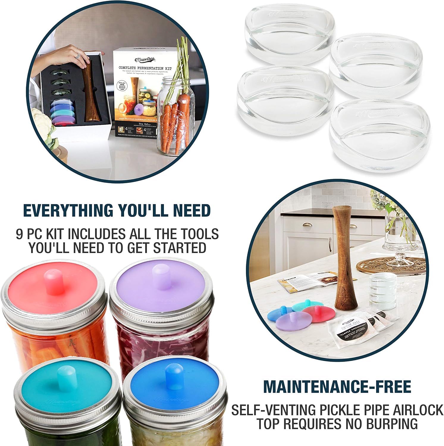 Masontops Mason Jar Fermentation Kit Masontops Mason Jar Fermentation Kit