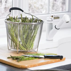 Polder Stainless Steel Steamer Basket & Strainer Insert