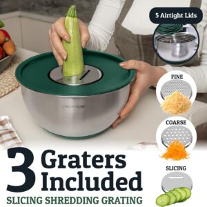 Stainless Steel Mixing Bowls with Lids Set 1