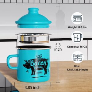 Bacon Grease Container with Strainer