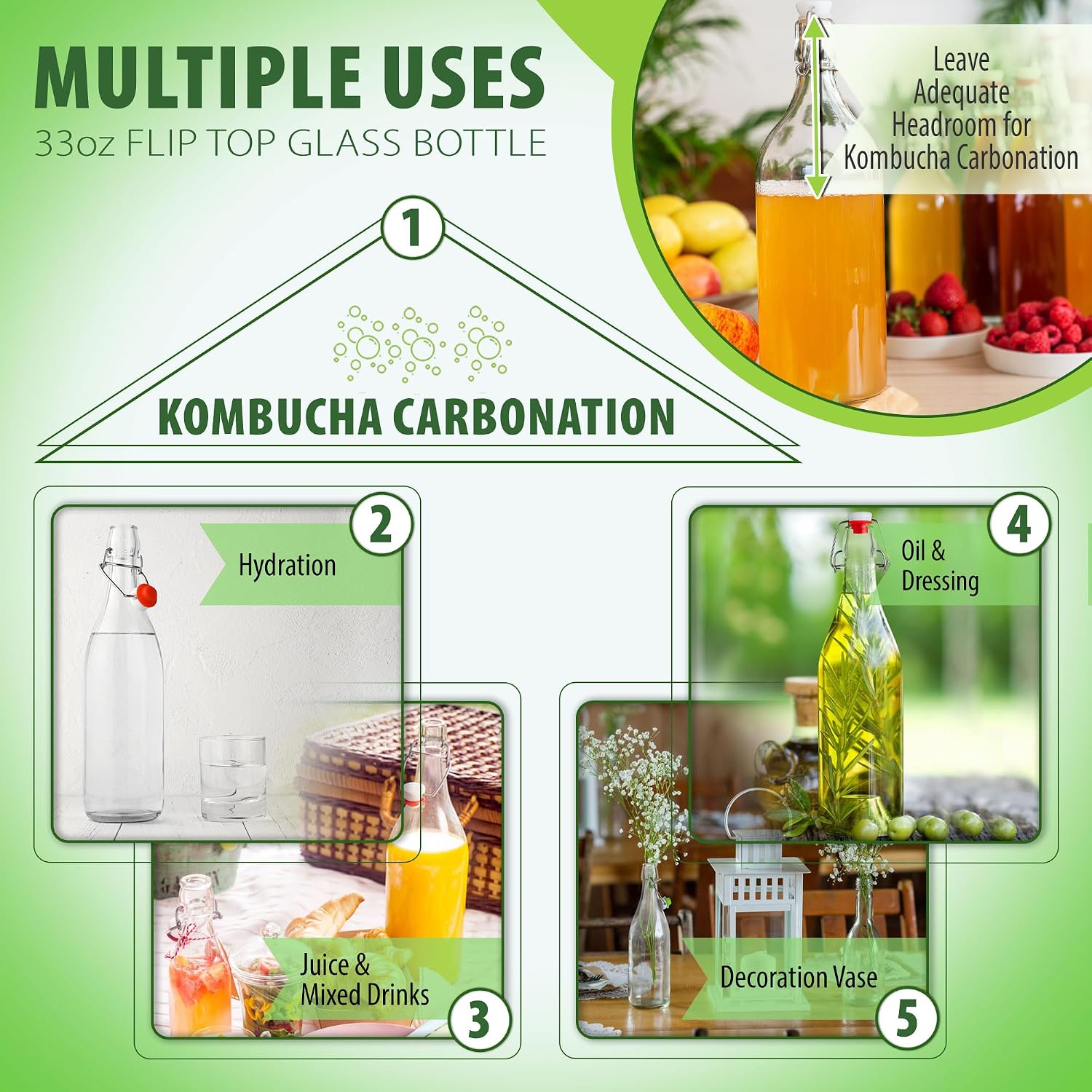 Flip Top Glass Bottles Flip Top Glass Bottles