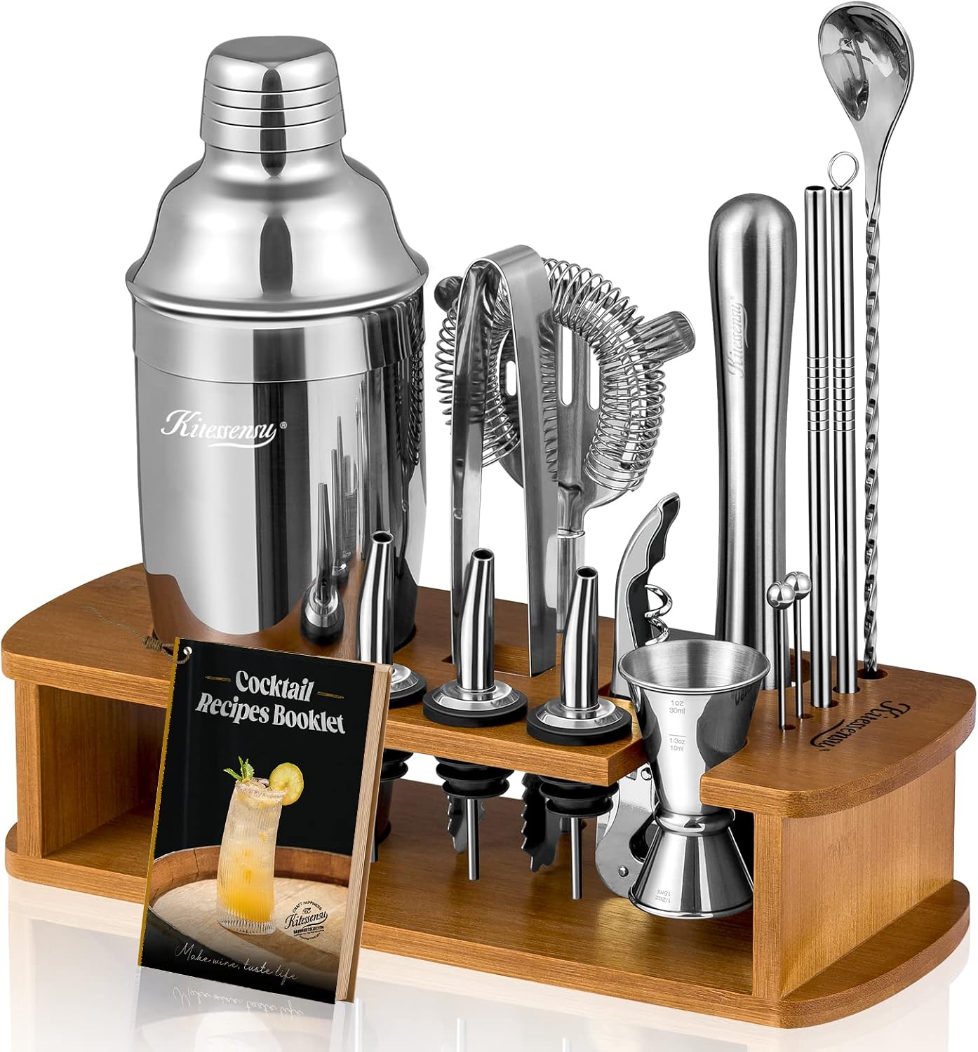 KITESSENSU Cocktail Shaker Set Bartender Kit KITESSENSU Cocktail Shaker Set Bartender Kit