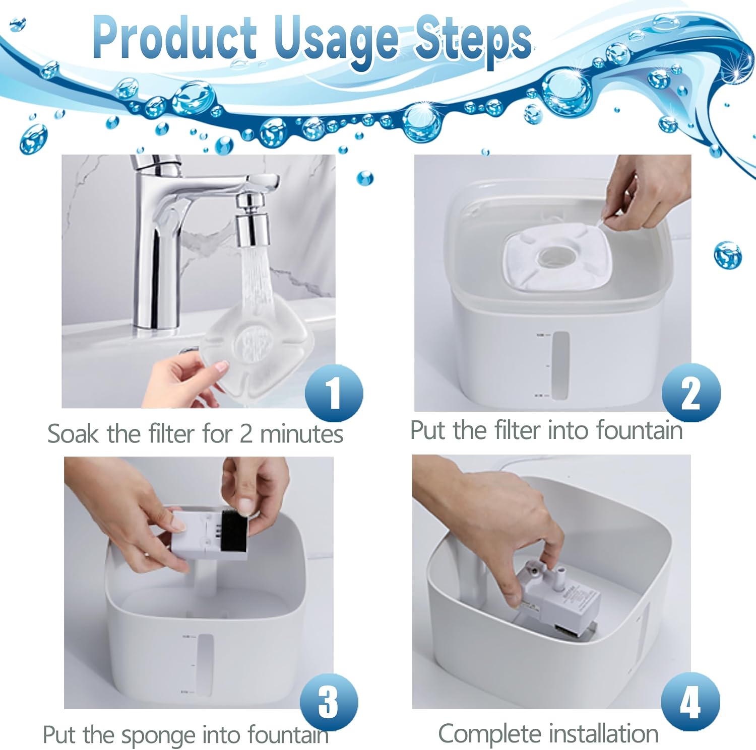Cat Water Fountain Filters Replacement Kit Cat Water Fountain Filters Replacement Kit