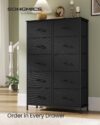 SONGMICS drawer fabric dresser