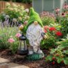 Solar Garden Gnome Statue
