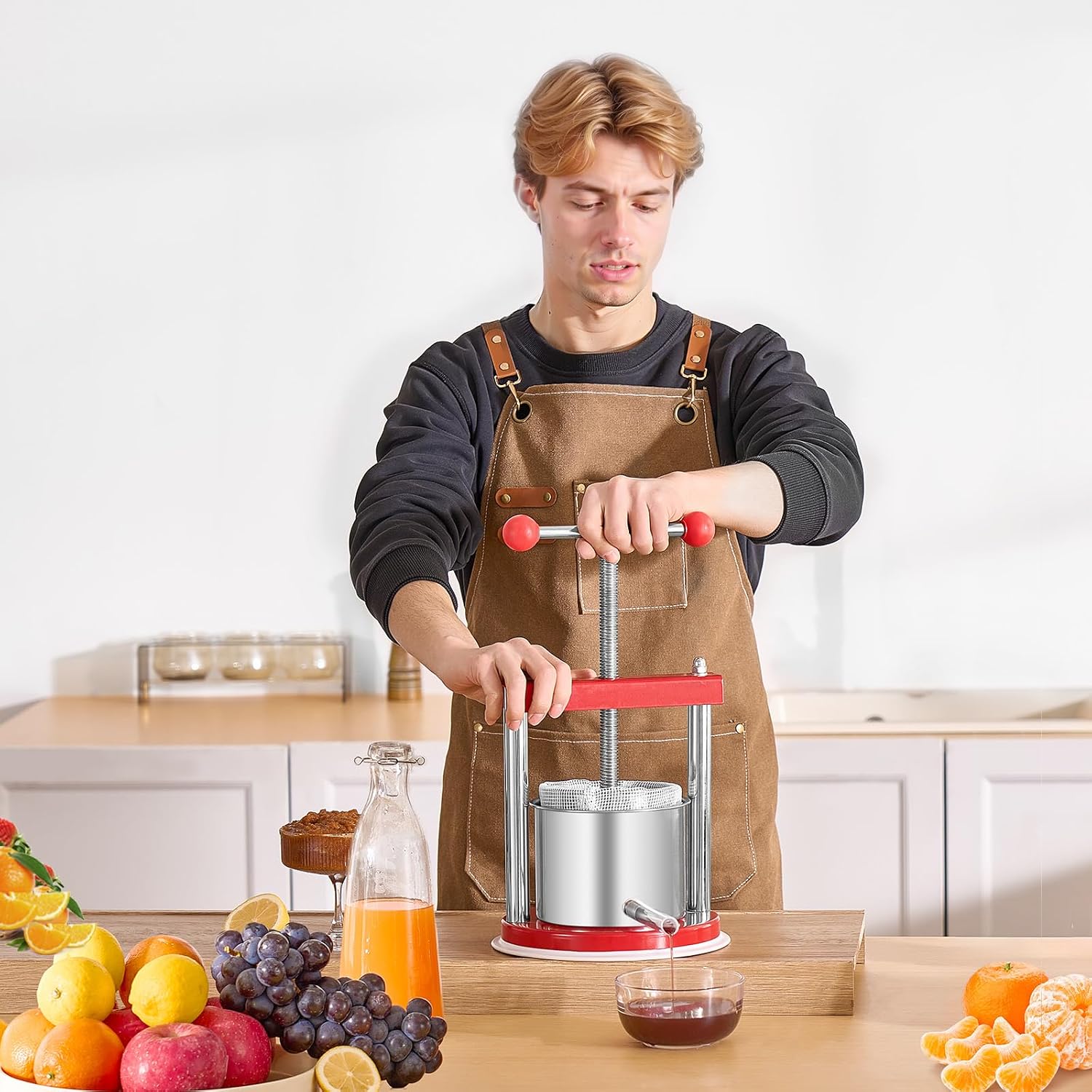 VEVOR Stainless Steel Fruit Wine Press VEVOR Stainless Steel Fruit Wine Press
