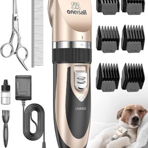 oneisall Low Noise Dog Clippers Grooming Kit for Dogs Cats Pets