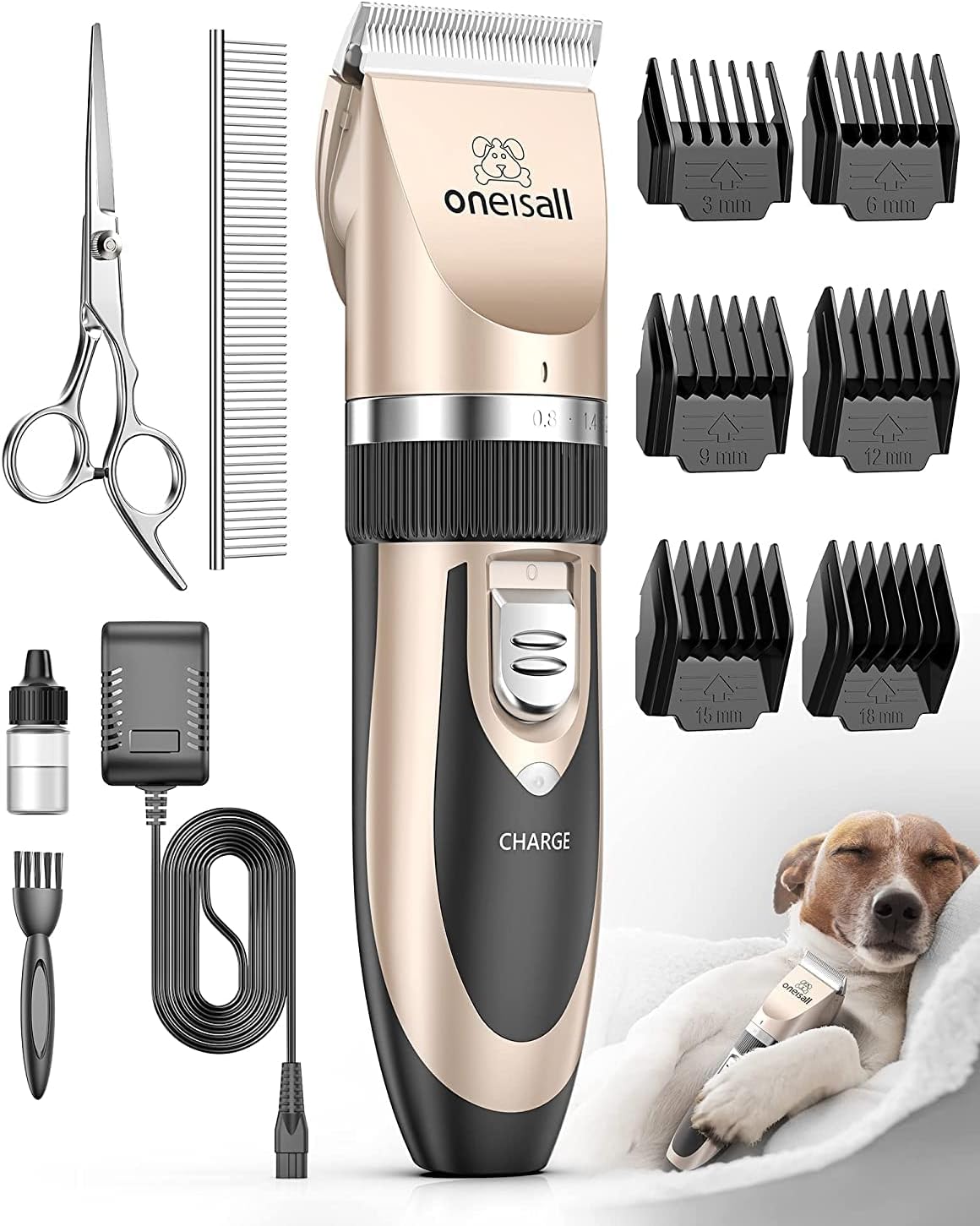 oneisall Low Noise Dog Clippers Grooming Kit oneisall Low Noise Dog Clippers Grooming Kit