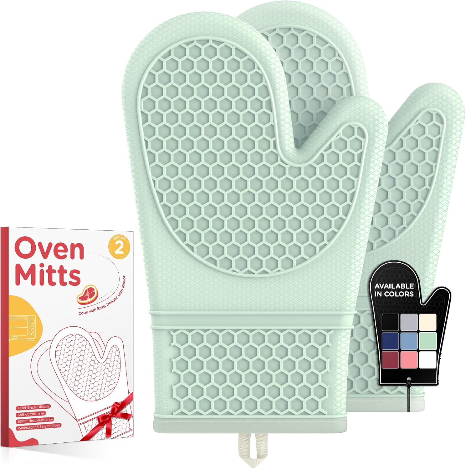 Soft Cotton Lining, Easy-Clean Kitchen Mitts Soft Cotton Lining, Easy-Clean Kitchen Mitts
