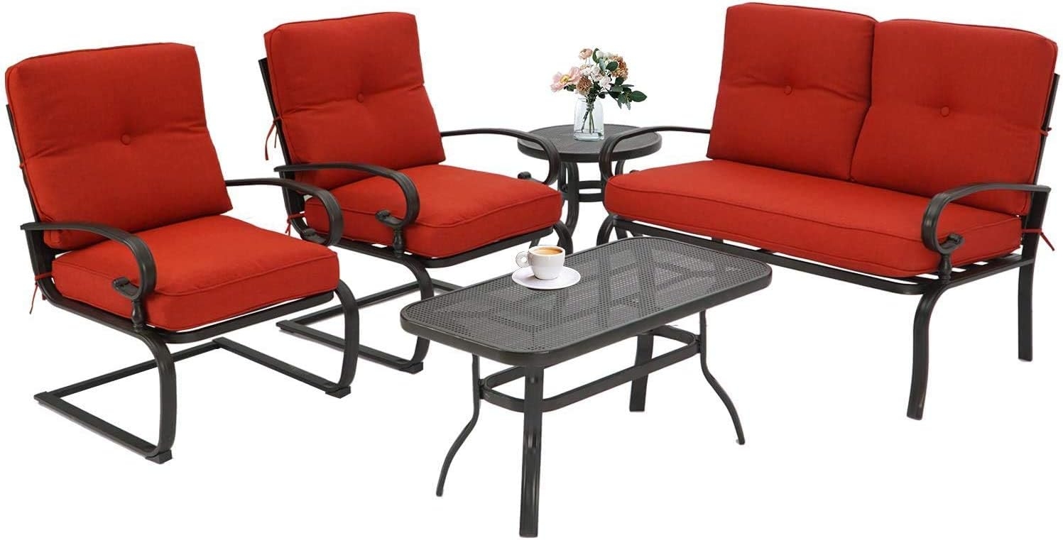 Very nice 5 Pcs Outdoor Patio Furniture Conversation Sets