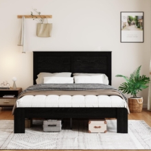Perfect Wooden Bed Frame King Size with Headboard