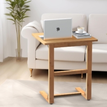 Stylish Tatub 24” Bamboo C Shaped TV Tray Table