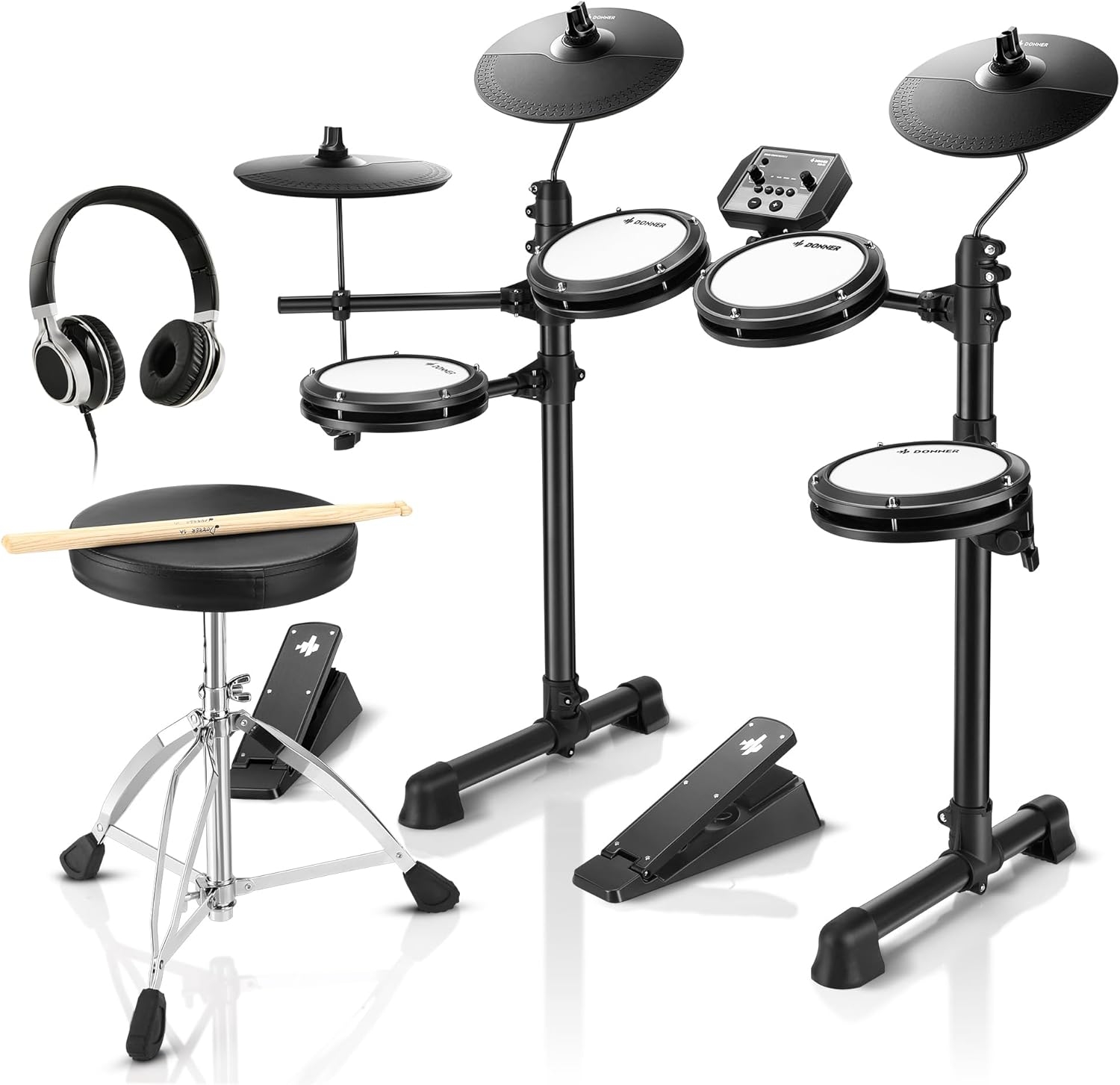 Electronic Drum Set with Mesh Pads