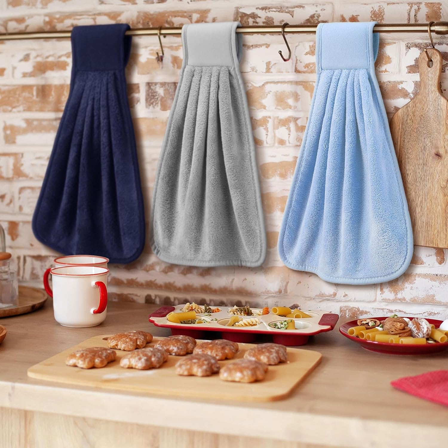 Hanging Kitchen Hand Towels with Loops
