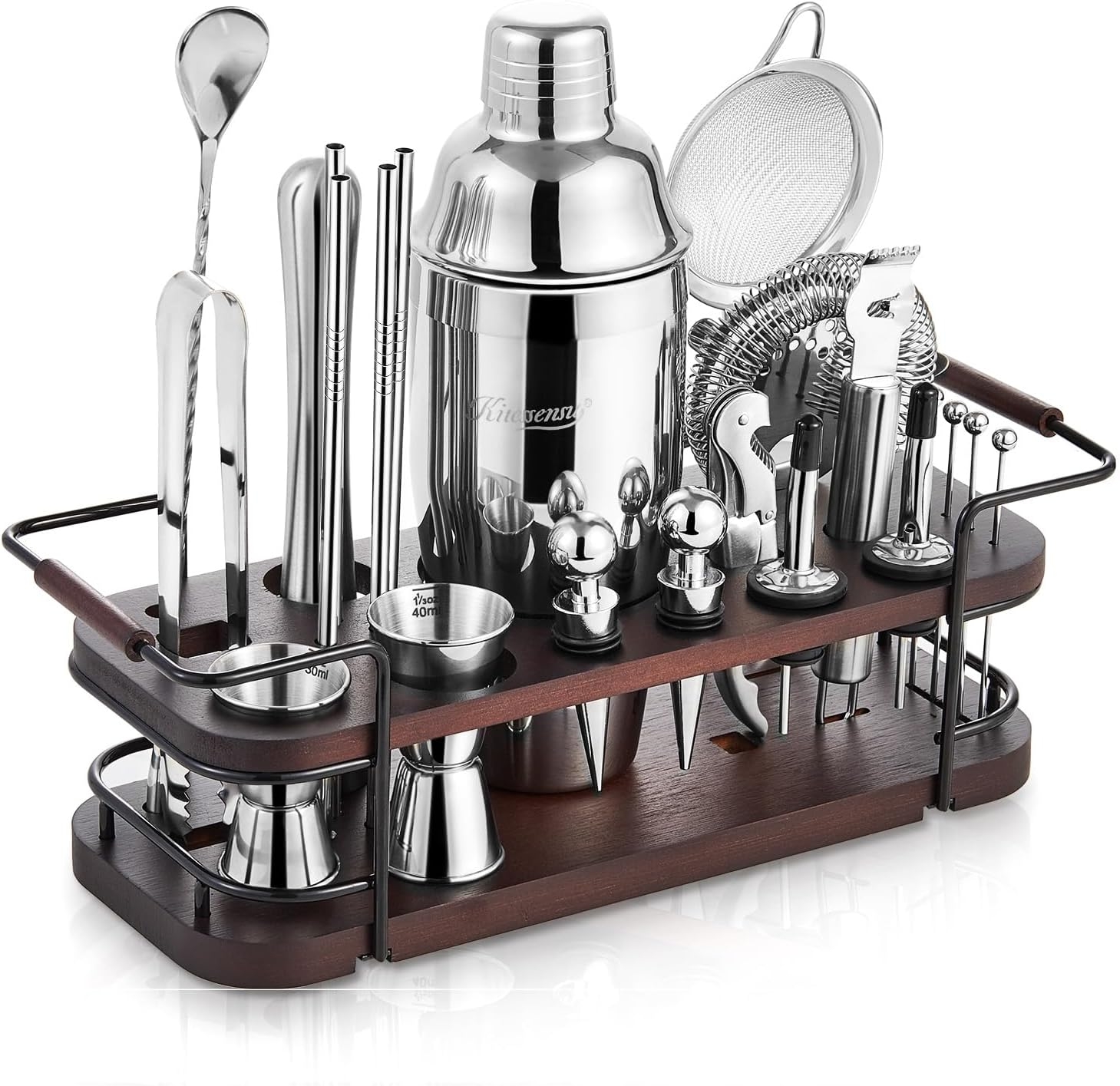 KITESSENSU Cocktail Shaker Set with Stand