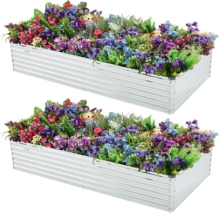 Meberam Galvanized Raised Garden Beds