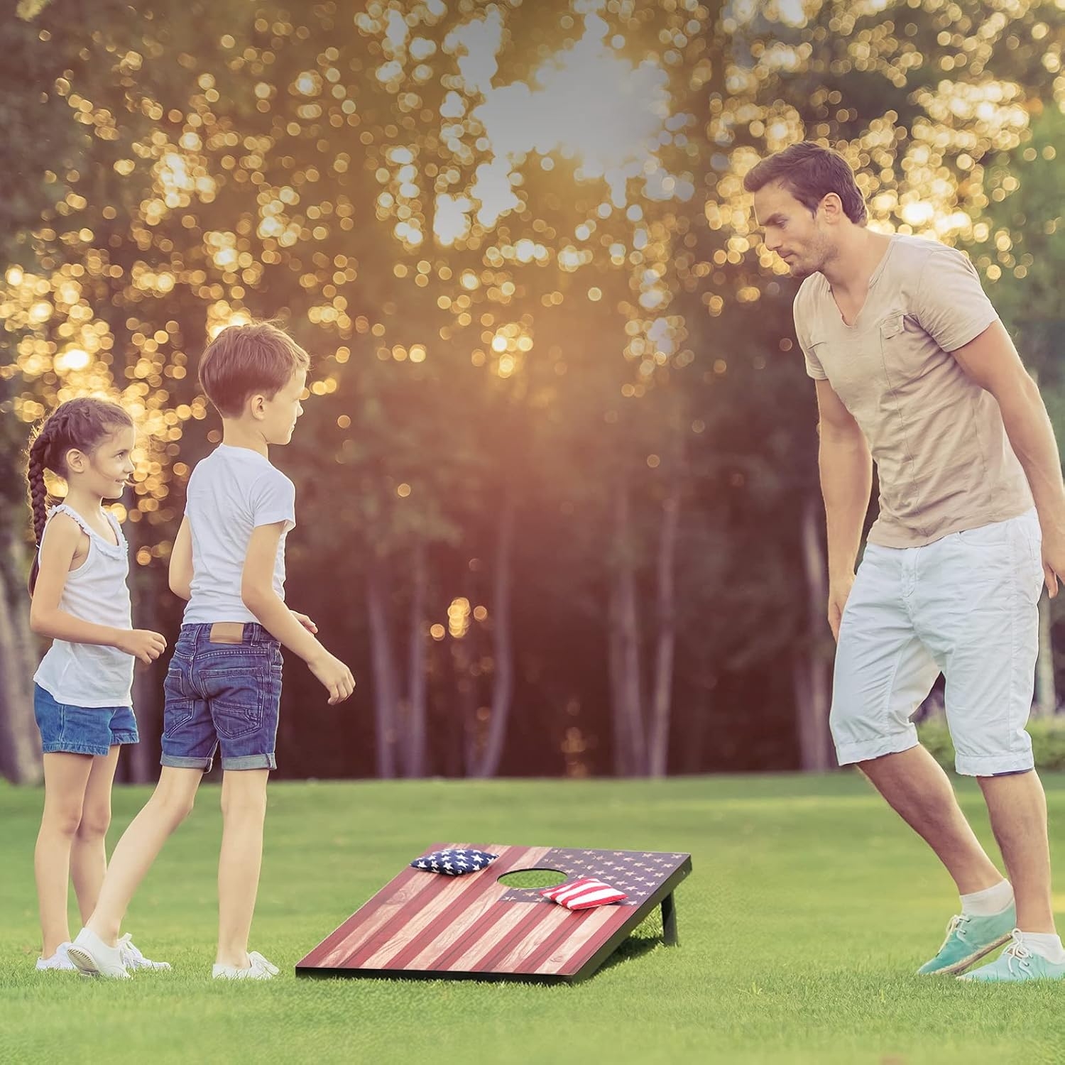 Cornhole Set with Bags and Carrying Case