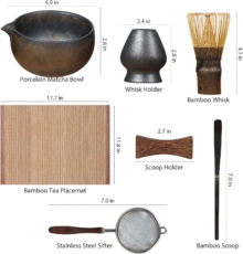 Piece Matcha Set with Bowl & 100-Prong Bamboo Whisk