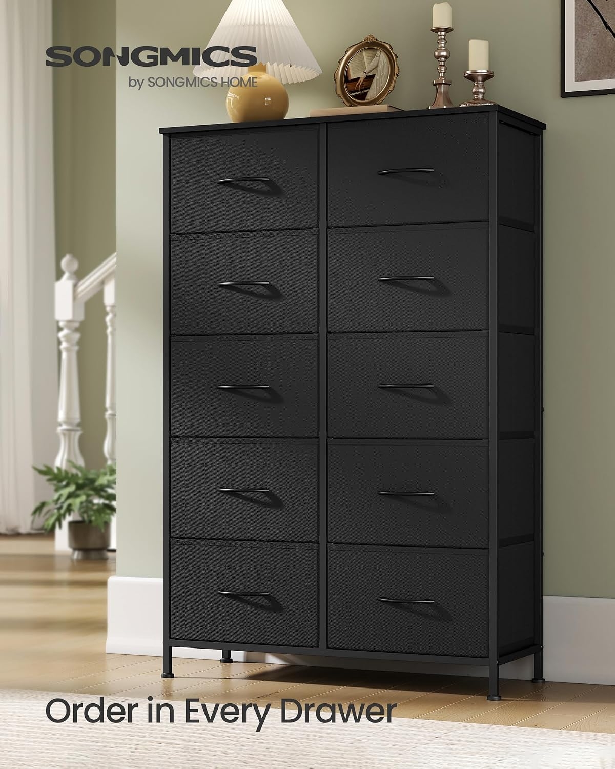 Black Storage Chest with Steel Frame