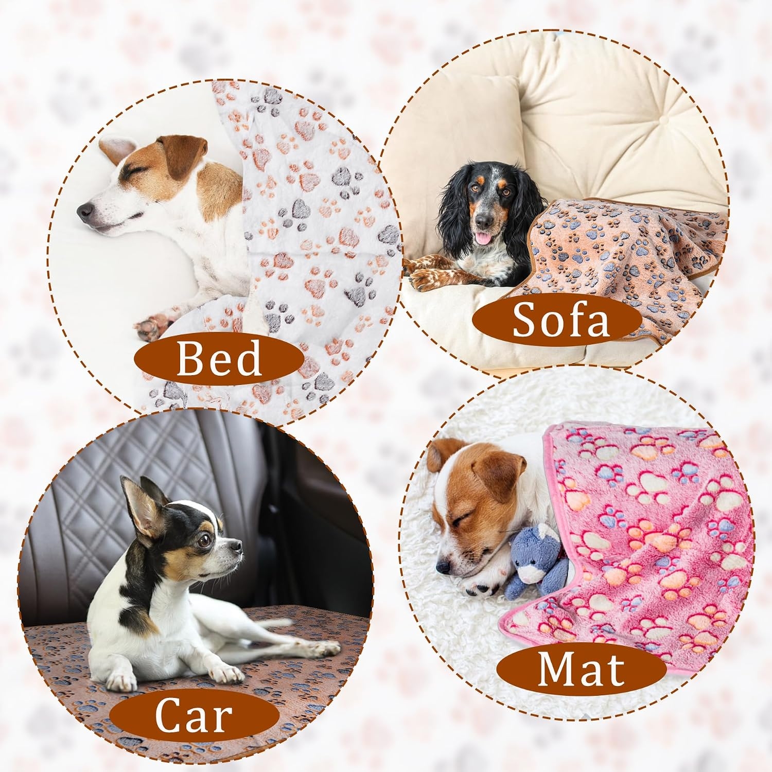 Soft Fleece Pet Blankets for Dogs and Cats