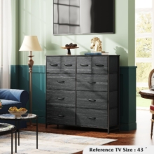 Charcoal Black Tall Storage Tower for Bedroom