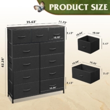 WLIVE Tall Fabric Dresser for Bedroom